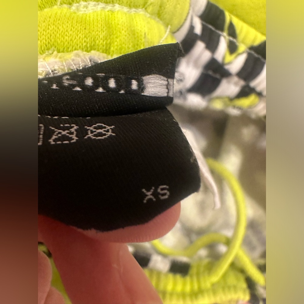 Dumbgood MTV Neon Green Checkered sweatpants - Picture 11 of 12
